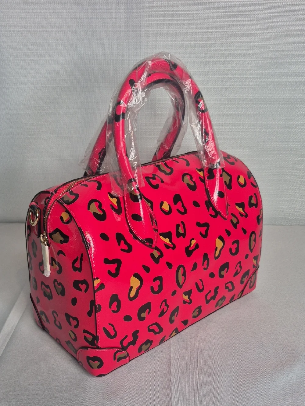 Leopard Print Vegan Leather Boston Bag & Wallet ♥️♥️♥️